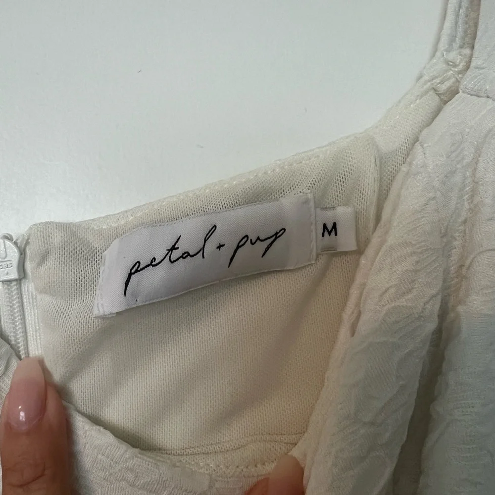 Petal & Pup Baxie White Sheath Mini Dress Square Neck - Picture 7 of 8